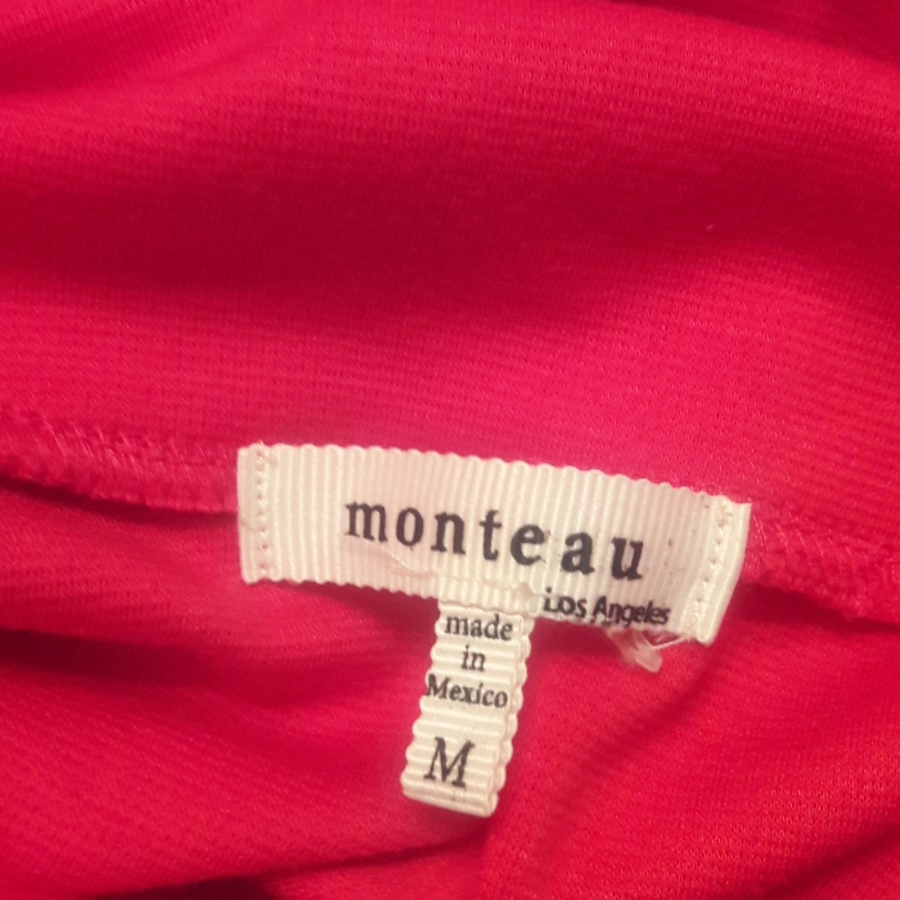 Monteau Los Angeles/ Red/ Sleeveless/ Skater Dress - Picture 7 of 7